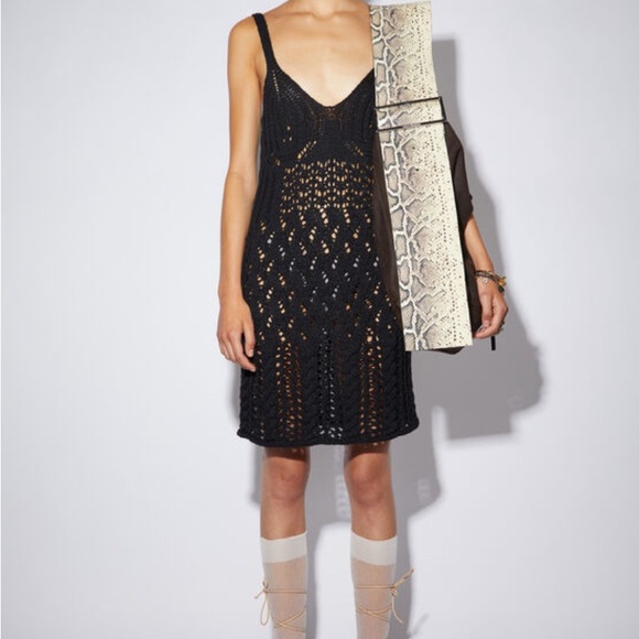 Acne Studios Dresses & Skirts - Acne Studios Black Crochet Mini Dress